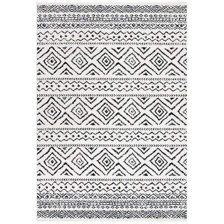 Safavieh 2 x 11 ft. Tulum Power Loomed Rectangle Area Rug Ivory & Black TUL267D-211